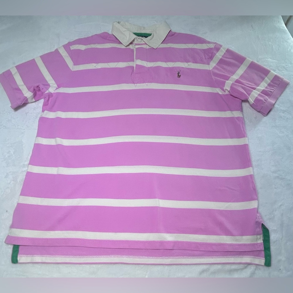 Ralph Lauren Vintage Rugby Polo Shirt | Size 2XB | Classic Striped